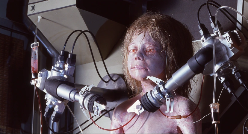 Jacques Gastineau creation - animatronic red child for the movie Terminus 1987